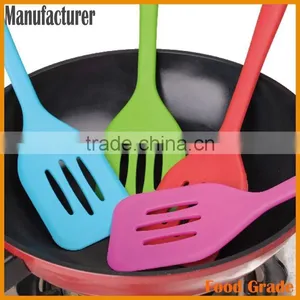Flexible Silicone Slotted Turner Spatula for 2016 New Design thumbnail-4