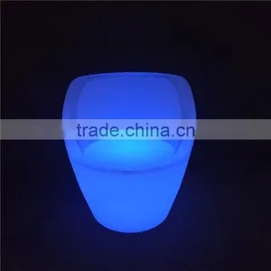 PE Polyethylene Material Plastic LED Illuminated Chairs for Bar Nightclub Coffee House thumbnail-4