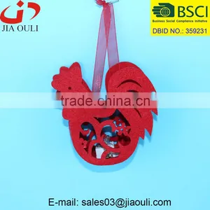 BSCI Audit Factory Unique Design Easter Decorations With LED Light Non-woven Chicken Hanger thumbnail-1