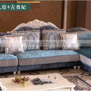 M09 Living Room Furniture L Shaped Luxury Fabric Sofa thumbnail-1