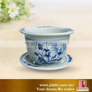 Garden Decorative Ceramic Planter Pot With Saucer thumbnail-1