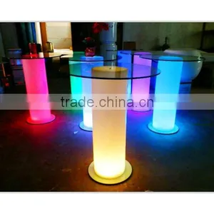Bar Furniture/ CE Approved LED Bar Counter Language Option French /nice Small Bar Furniture /LED Mini Bar Table YM-LBT3030100 thumbnail-1