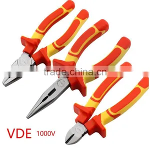 1000V Insulated Tools VDE Combination Pliers Cutting Plier Wire Cutter Lineman's Plier Set thumbnail-1
