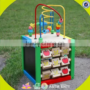Wholesale Design Funny Cubic Wire Bead Toy,multi-function Wooden Cubic Wire Bead Toy for Kids,wooden Bead Toy W11B060 thumbnail-2