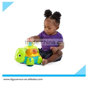 2015 Hot Sale Bright Baby Tortoise Toy With Music and Light Import Cheap Plastic Education Turtle Toy From Dongguan China thumbnail-1