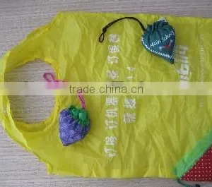 Custom 190T Polyester Tote Promotional Gift Starwberry Shopping Bag thumbnail-1