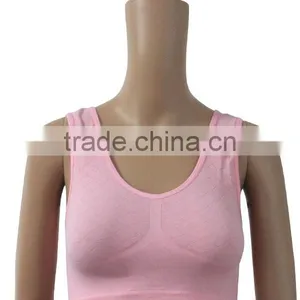 Custom Sexy Pink Women Yoga Sports Bra Very Softly thumbnail-1