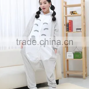 Flannel Cartoon Adult Animal Jumpsuit Animal Pajamas Jumpsuit Totoro Design thumbnail-1
