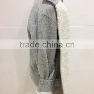Mens Zipper Cardigan Lambswool Sweater Coat With Lining thumbnail-5