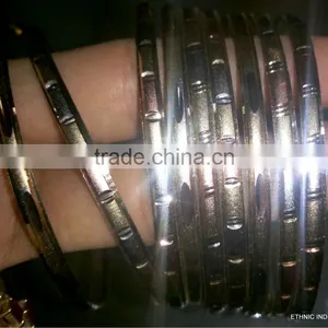3 TONE GOLD PLATED BANGLES SET thumbnail-1