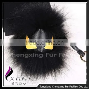 CX-R-48B 2017 Monster Raccoon Fur Keychain Hand Bag Decorations Key Ring thumbnail-4