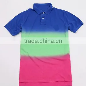 Custom Two Color Polo Shirt Tie Dye Shirt for Men thumbnail-3