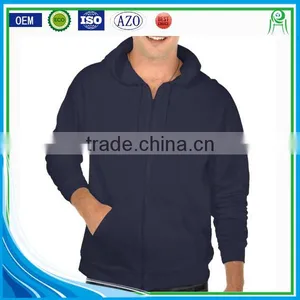 China Factory Custom Printing 100% Cotton Long Zipper Hoodie thumbnail-1
