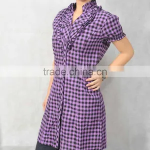 Ladies Plaid Shirt thumbnail-1