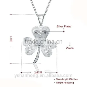 Wholesale 925 Silver Clover Necklace thumbnail-3