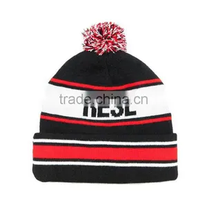Wholesale Selling Hats Fashion Winter Hat Pom Pom Acrylic Custom Bulk Beanie thumbnail-4