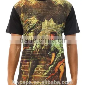 100% Cotton Dye Sublimation Wholesale Custom t Shirt Printing thumbnail-1