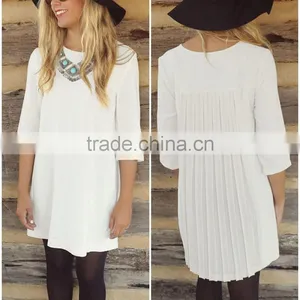 Elegant Summer Women Casual Long Sleeve Dress Fashion Designs For Wholesale 2017 thumbnail-6
