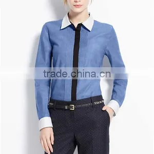 Long Sleeves Pintuck Formal Shirt for Women thumbnail-1