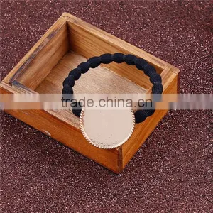 Zinc Based Alloy DIY Resin Mold For Jewelry Making Hair Ties Round Gold Plated & Black thumbnail-3