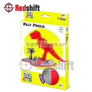 OEM New Items Made in China Stiff Hard 3D Felt Puzzle T -Rex thumbnail-1
