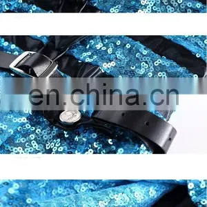 Quality Control Sexy Navy Blue Dress Adult Sequins Cosplay Costume Wholesale thumbnail-4