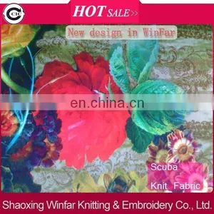 Shaoxing Winfar Textile Stretch Spandex Polyester Digital Printing Fabric Knitted Scuba thumbnail-1