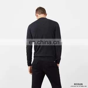 Black Knitwear as Long Sleeve Autumn Jumper Cardigan of Men Sweater 2017 thumbnail-3