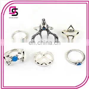 SHINY RHODIUM Hot Selling Fashion Jewelry Deer Animal Shape Girls Ring Set thumbnail-1