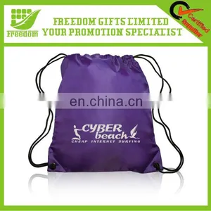 Most Popular Logo Branded Nylon Drawstring Bag thumbnail-1