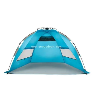 Beach Umbrella Automatic Sun Shade Portable Camping Easy Set Up Light Weight Windproof 3 Person thumbnail-4