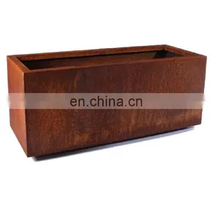 Customized Indoor & Outdoor Corten Steel Long Box Planter thumbnail-2