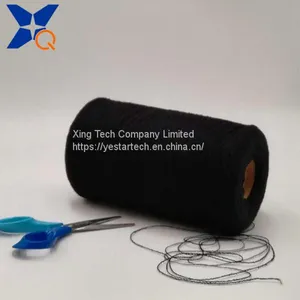 Black Carbonconductive 20D to Wrap the Black Nm26/2 Bulky Acrylic S+Z Direction Concurrently for Knitting Warm Conductive Gloves-XT11835 thumbnail-1
