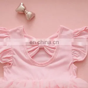 Wholesale Baby Girls Cotton Clothes Princess Ruffle Birthday Baby Girls Party Romper thumbnail-6