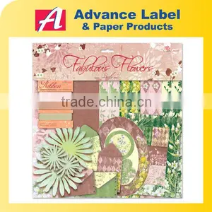 DIY Craft Set Green & Brown Lovely Fabulous Flowers Scrapbook Kit thumbnail-1
