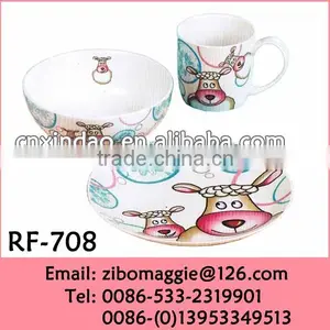 White Porcelain Dinnerware With Cartoon Design for Promotion Tableware thumbnail-1