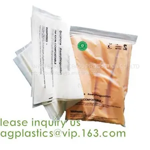 Compostable Metallic Glossy Holographic Private Label Bubble Mailing Bag, Zip Slider Clear Glitter Bubble Pouch Bag thumbnail-3