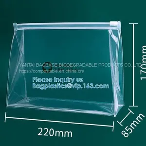 Cosmetic Ziplock Clear Bubble Bags/Hot Sale Slider Zipper Bag, Slider Hook Hanging Zipper Bag, Slider Zipper PVC Pencil thumbnail-3