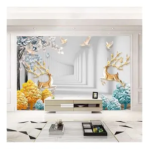 Wallpapers/Wall Coating China 3D Wallpaper Murals Cheap Wall Mural New Design 3D Wall Dropshipping thumbnail-1