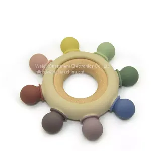 Wholesale Silicone Rudder Teether Rattle Toys By Weiqi thumbnail-4