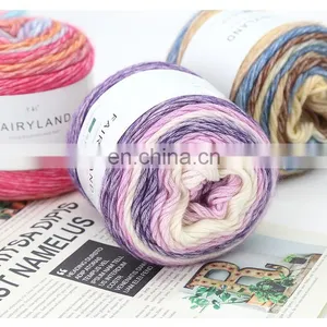 Ready In Stock Lana Para Tejer Merino Wool Yarn Fancy Cake Yarn For Crochet thumbnail-1