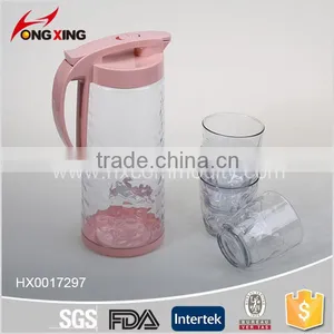 Eco-friendly 2L Plastic Milk Pitcher With Lid & 300ml Cups thumbnail-3