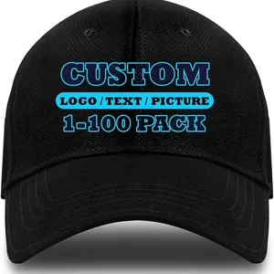 Custom Baseball Caps With Text/Logo/Picture, Personalized Adjustable Baseball Hats thumbnail-1