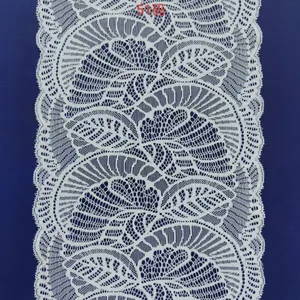 Lace Accessories 8-13cm Wide Floral Stretchy Lace Elastic Trim Fabric for Garment & DIY Craft Supply thumbnail-1