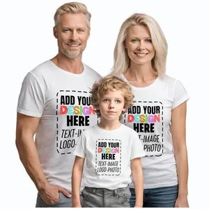 Custom T-Shirts for Unisex Youth & Toddler Kids, Custom Photo Text Image Tshirt, Create Your Own Family Matching Shirt White thumbnail-1
