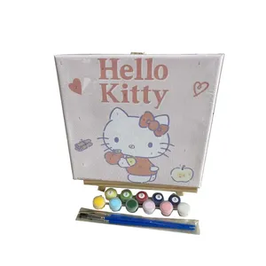 Preprinted Digital Stretched Canvas Board With Acrylic Paints Set Free Custom Painting Set For Sale thumbnail-4