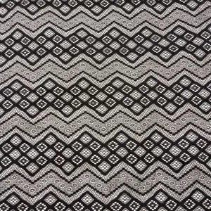 XL668 New Black Geometry French Lace Design Style Elastic Lace Fabric thumbnail-3
