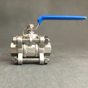 1/2'' 1000PSI 2000Wog CF8 CF8m SS304 SS316 Wcb NPT/BSPT/BSPP Thread Industrial 2PC Stainless Steel Manual Floating Ball Valve thumbnail-6