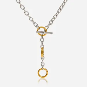 18K Gold Plated Thin Chain Necklace Set With Star Stud Earrings Dragonfly Charms thumbnail-3