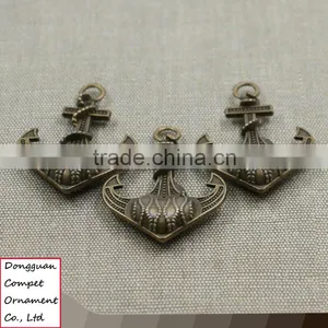 Wholesale Retro Zinc Alloy High End Three Dimensional Rudder Anchor Pendant thumbnail-5